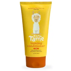 T IS FOR TAME Taming Conditioner for Kids Gentle Plant-Based Formula with Sunflower Seed Oil & Jojoba Oil for Frizz Control Detangling Hypoallergenic Tear-Free 5.2 oz Hydrating Moisture Nourishing
