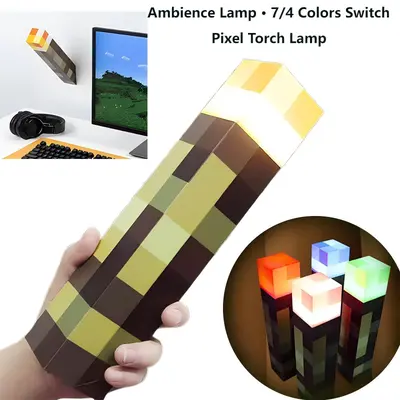 Lampada Torcia Redstone Minecraft - LED 32 Cm, Ricaricabile USB, Luce Notturna - Foto 7