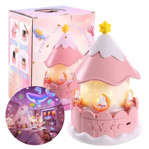 Carousel Night Light for Kids, 20 Sound Machine Baby Unicorn Night Light Projector, Brightness 21 Films Star Projector for Childs Room Decor, 360°+Remote+1800mah+Bluetooth Star Lights for Ceiling, for Toddler Girl Toys Christmas Gifts Age 1-15 Years Old