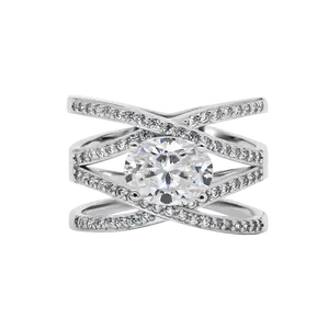 【777】Promotional Event "Deck The Hall" 2 Carat Oval Synthetic Moissanite ring– Luxurious and Classic for Engagement, Wedding, or Anniversary Gift