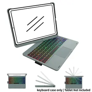 [only keyboard case,Tablet Not Included]for iPad 10th 11th (A16) Generation Case with Keyboard, For iPad Air 11 inch case (M4/M3/M2), for iPad Pro 11 (4th/3rd/2nd/1st) & iPad Air 5/4, Trackpad, 360° Swivel, Backlit, Rechargeable