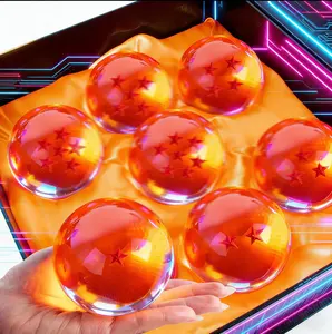 DBZ Fan Must-Have Valentine's Day Gift for Boyfriend - 7Pcs Oversized 76MM Crystal Acrylic Seven Star Balls with Exclusive Gift Box Anime Design