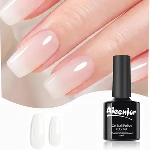 Gel nail polish, light nude milky white red-brown black white neutral gel nail polish removable UV light-curing gel nail polish, artistic design nail salon DIY salon gel10ml, Manicure Smooth Glossy