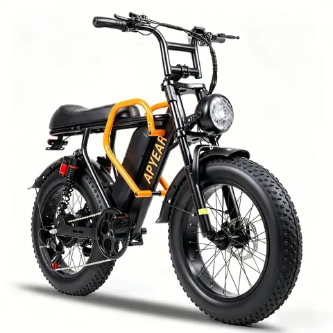 Adult Electric Ebike for City Rides & Mountain Biking, 1500-1999W Peak Motor, 30 MPH Adjustable Speed, 40-60 Mi Range, 48V 20Ah Removable Bat., 400 lbs Capacity, 20-Inch Fat Tires, 7-Speed Gear, Suspension Fork, 3 Riding Modes, LED Lights, Ebike Charger