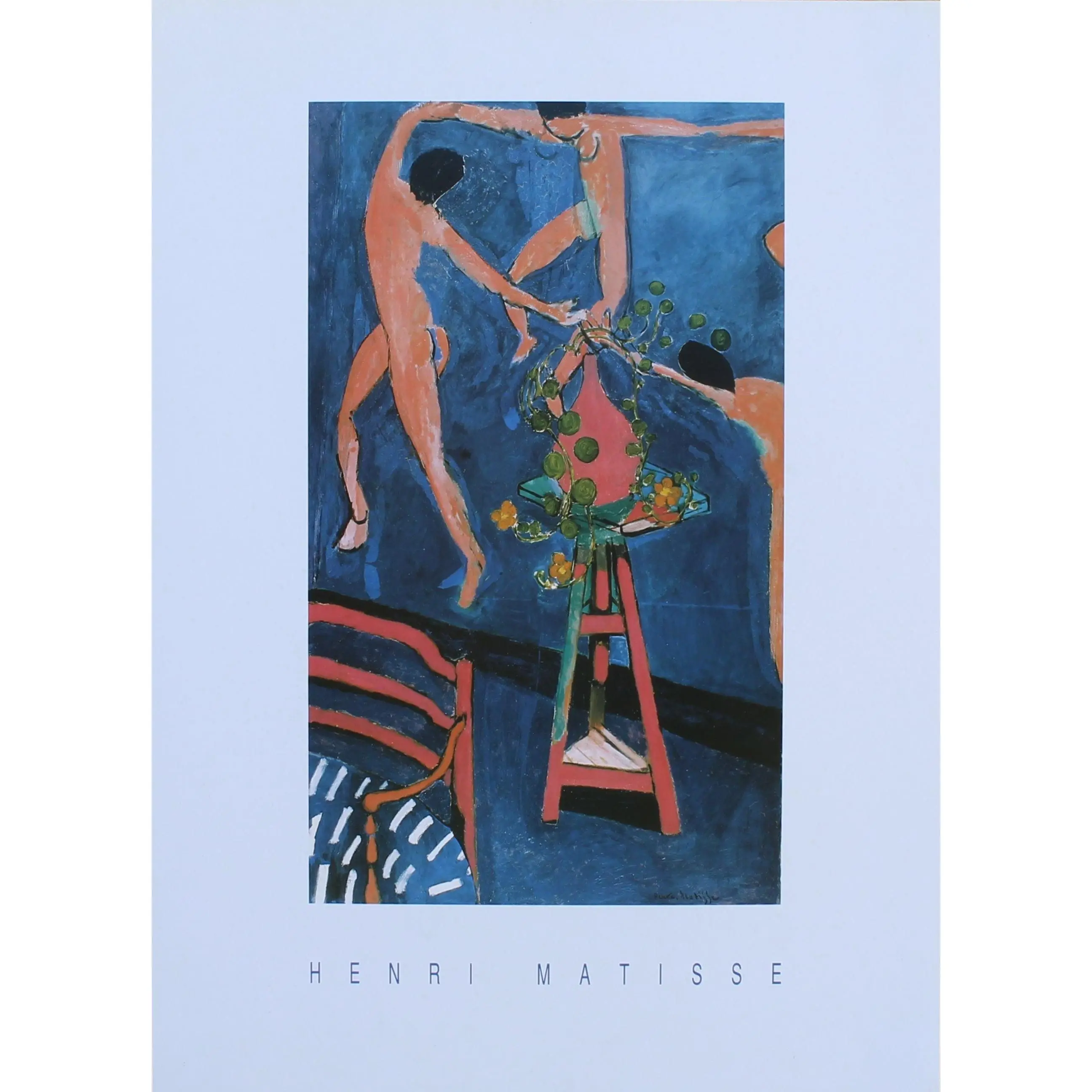 Henri Matisse A la Danse Multicolored Hand-Painted Art-Themed Homestyle Oversized Wall Art Poster, 19.5 in x 27 in, Art-Themed Wall Arts, Oversized Wall Arts