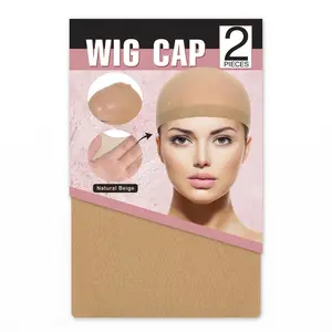 Light Brown Wig Cap Stretchy Nylon Stocking Wig Caps Breathable Elastic Hair Net For Women Natural Fit Daily Wear