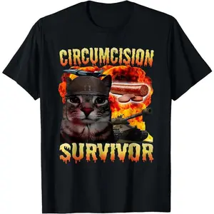 Silly Cat Meme Tee – Celebrate Circumcision Survivors with a Smile!