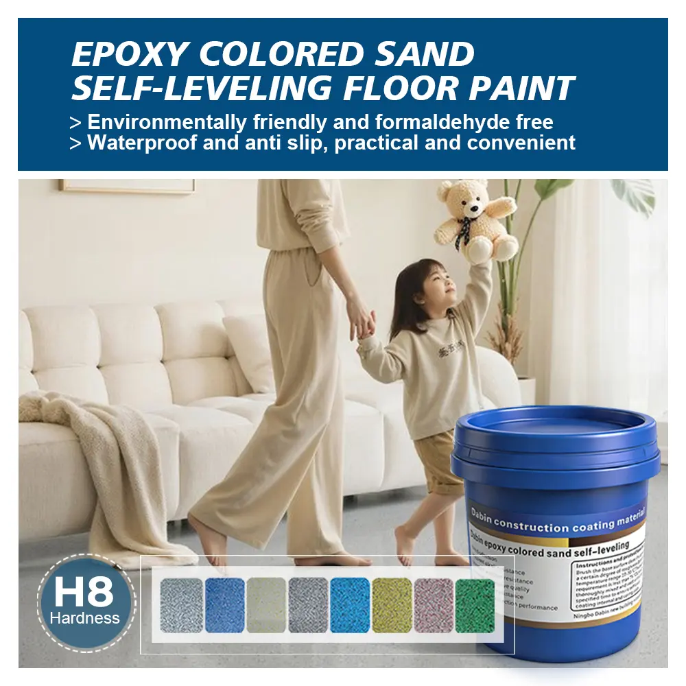 Epoxy Floor Paint Kit Set - Textured Sand Finish, Waterproof, High-Adhesion Glue-Based Coating, Multi-Size, Covers 26-70 sq ft, for Balcony, Indoor Concrete/Tiles, Stair Treads, 20min Scrape Window Compatible (Home Use)