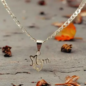 (69)14kgoldplated  mom  pendant and chain.