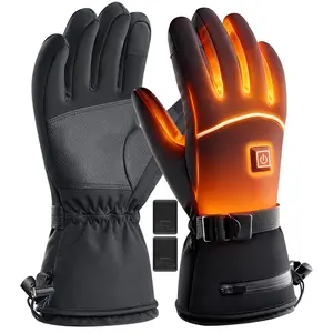 Heated Gloves for Women Men，Rechargeable Electric - Waterproof Touchscreen Electric Gloves for Skiing,Cycling, and Winter SportsLong,10-Second Heat, 5000mAh Battery, 3 heating Settings, Waterproof Windproof，Christmas Gifts