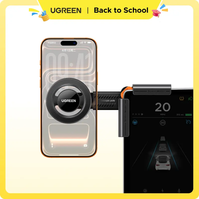 UGREEN MagSafe Car Phone Holder for Tesla Model 3/Y Vehicle Accessories - Compact Fit, Plastic Body, Secure Hold, Strong Magnet Power, Compatible with iPhone 17/16/15/14/13 Plus/Pro Max Series (Summer Sale), Magnetic Phone Mount, tiktokshopbacktoschool