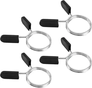 Barbell Clips Olympic Barbell Clamps Collars 2 Inches Weight Bars Lock Dumbbell Spring Clips Circlip Fitness Weightlifting Buckle 4 Pack