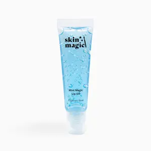 SKIN MAGIC Mint Magic Lip Oil - 15ml High-Performance Daily Moisturizer with Jojoba Oil, Cocoa Butter & Vitamin E for Deep Conditioning, High Shine & Hydrating Lip Treatment (Summervibes)
