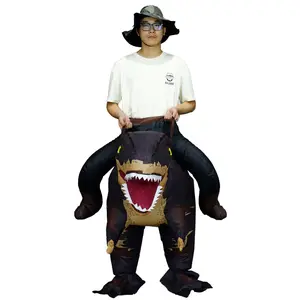 Women's Inflatable Ride-On T-Rex Costume Set - Funny Blow Up Dinosaur Costume Set for Halloween, Jurassic Themed Parties, Inflatable Costume Sets, Dinosaur Costume Sets