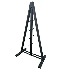 Gym Fitness LAT Pull Down Bar Storage Rack for Mag Grip, Heavy Duty A-Frame Stand for LAT Pulldown Attachments & LAT Bar