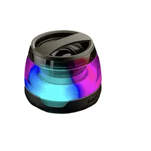 Portable Magnetic Bluetooth Speaker, 360° Surround Sound Wireless Audio, RGB LED Holographic Light Speaker, Lightweight Mini Sound System with TF Card Slot, Ideal Holiday Gift for Outdoor Party Camping Gathering Lovers