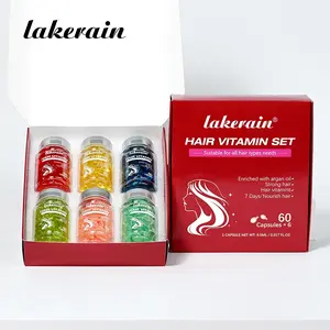 Vitamin Hair Care Capsule Oil Set, Hair Vitamins 6-Pack Deep Nourishing Hair Treatment with Nutrient-Rich Serum, Hydrates Dry & Frizzy Hair, Single-Capsule Packaging for On-the-Go Hair Care