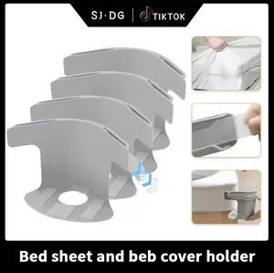 Lock Sheet Holders Set of 4, Heavy Duty Bed Sheet Holders with Fitted Sheet Straps, Keep Sheets Firm & Tight, Corner Fitted for All Mattress Sizes Bedsheet Clip Durable Bedding Accessories