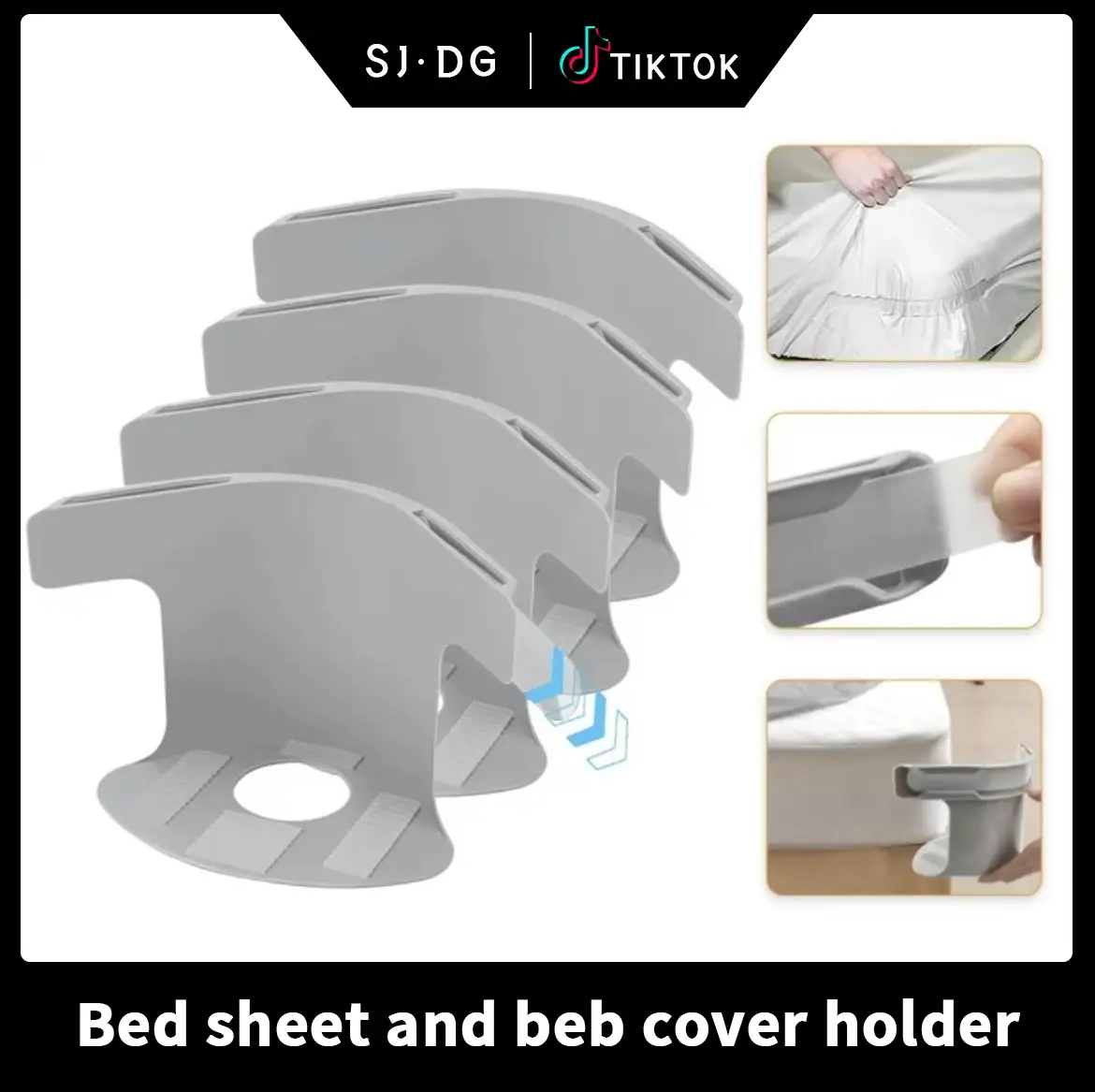 Lock Sheet Holders Set of 4, Heavy Duty Bed Sheet Holders with Fitted Sheet Straps, Keep Sheets Firm & Tight, Corner Fitted for All Mattress Sizes Bed