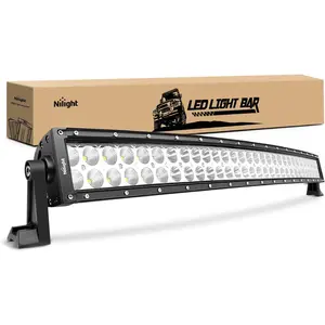 Nilight 32" 180W Curved Spot-Flood Combo High-Power LED Driving Light Bar, Off-Road Lights for SUV, Boat