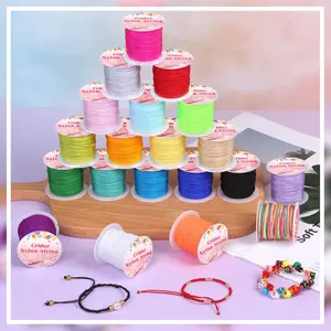 20 Rolls Nylon String - Chinese Knotting Cord for Bracelets, Necklaces, Macrame & Jewelry Making