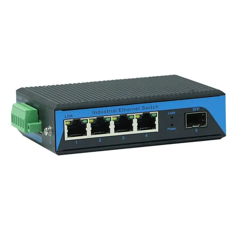 Industrial Switch 5-port 8-port 16-port 100Mbps 1000Mbps Network Hub Rail-mounted POE Industrial Switch
