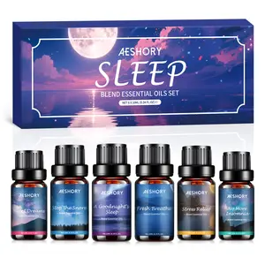 AESHORY SLEEP Essential Oils Set - 6 Premium Essential Oils for Diffusers for Home, Candle Making & Soap Making