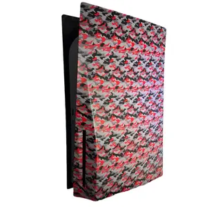 Red Urban Camo Hydrodipped PS5 Faceplate