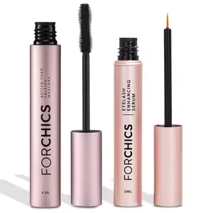 ForChics Lash Growth and Volume Duo - Lash Serum + Nourishing Mascara | 24/7 Lash Transformation System - Prostaglandin-Free, Hormone-Free - Instant Volume + Long-Term Growth