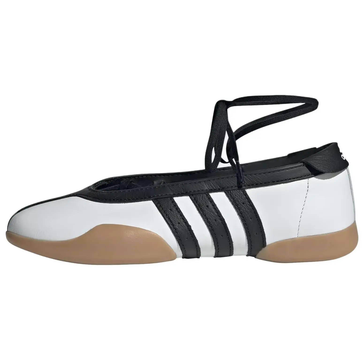 Women's Adidas Wmns Taekwondo Ballet Casual Trainers - Round Toe, White Black, Gum Sole, Casual Wear Suitable Ballet Shoes