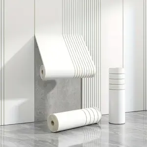 2 Rolls Self-Adhesive 3D Textured Wallpaper - PVC Wall Panel with 3D Grid Pattern, Easy to Peel and Stick, Suitable for Living Room, Bedroom, Bathroom, Office - Retro Wood Grain Wall Enhancement, Home Decoration