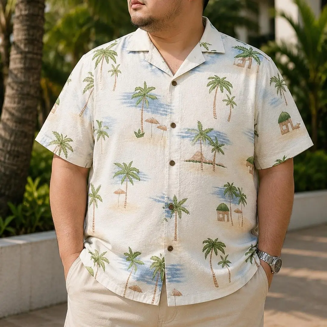 Brian Heder Tropical Palm Tree Hawaiian Shirt - GTA 6 Grand Theft Auto VI Breathable Casual Beach Button-Down for Summer Vacation & Parties - Sizes S to 5XL, Multicolor - SummerVibes - TikTokFashion