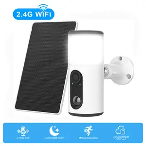 ANRAN Solar Security Camera,2K Wireless Outdoor Floodlight Camera,Color Night Vision,Motion Detection,2-Way Talk,Spotlight Siren Alarm,IP65 Waterproof