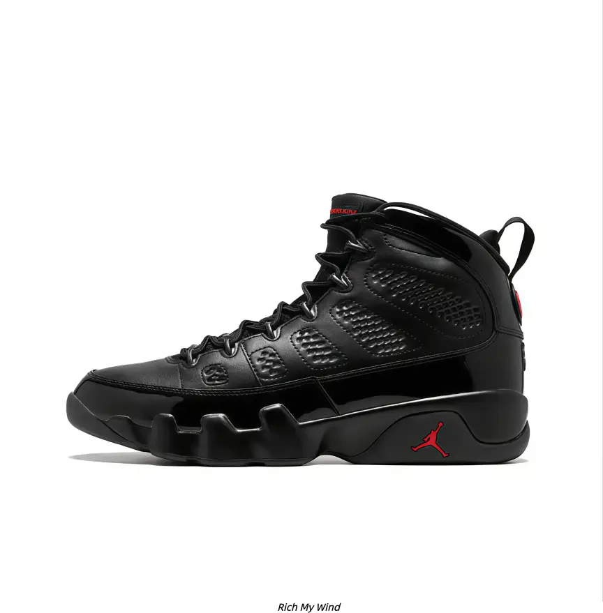 Men's High‑Top Basketball Sneakers, Black Upper with Red Accent Performance Sports Shoes, Shock‑Absorbing Cushion, Non‑Slip Rubber Outsole, Breathable Footwear for Training & Daily Street Wear