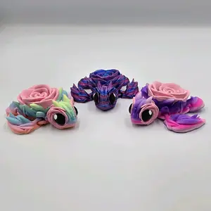 Rose Turtle | 3D Printed Articulating Figurine Great Gift and Desk Figure
