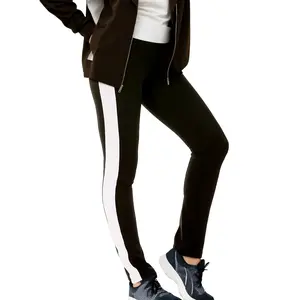InstantFigure Activewear Compression Color Block Pants AWP013 – Women’s Stretch Performance Leggings with Light Compression, Color Block Design, 4-Way Stretch, Comfortable Fit, Made in USA