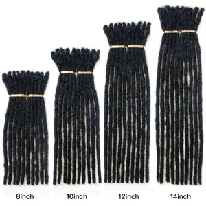 10 Strands/Pack 0.16” Human Hair Dreadlock Crochet Extensions for Men & Women | 100% Real Hair, Dyable & Twistable