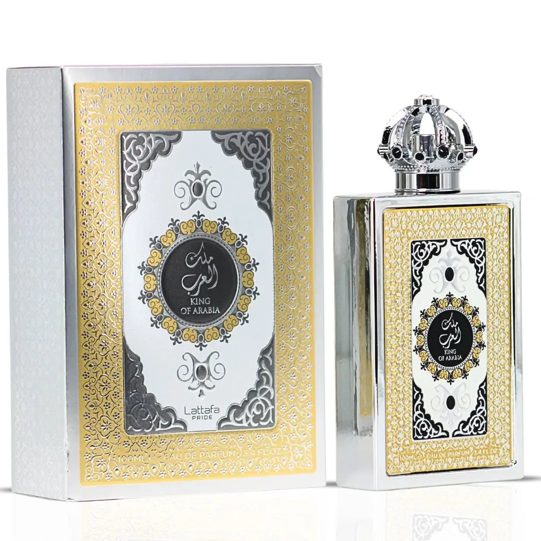 King of Arabia Eau De Parfum Spray 100ml (3.4 oz) by Lattafa Pride | Crown Yourself in Citrus, Leather & Vanilla