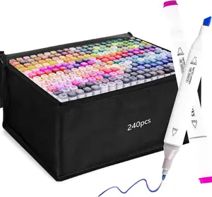 240 Colors  Markers, [2025 Upgraded] Dual Tips Markers for  and Adults in Coloring or Painting(Fine & Broad)