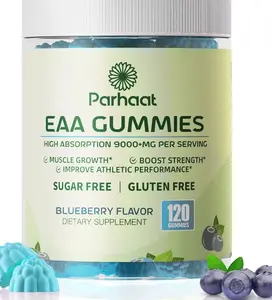 EAA Gummies 120 Gummies (Blueberry), 9000 mg Essential Amino Acids - All 9 Essential Aminos (EAA) and All Branched-Chain Aminos (BCAAs), Non-GMO, Gluten Free, Vegetarian Friendly