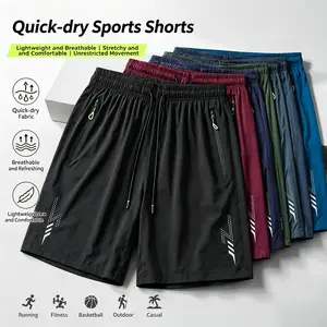Men’s 4-Pack / 6-Pack Quick-Dry Athletic Shorts – Solid Color, Breathable Sports Shorts with Zipper Pockets & Drawstring Waist, Ideal for Gym, Outdoor Activities & Summer Fitness Training