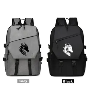 Dragon Print Lightweight Laptop Backpack, Large Capacity Unisex Travel Commute Bag, Adjustable Straps & Durable Polyester, Ideal Festival Gift for Outdoor & Daily Use, Traveler Essentials Backpack, Travel Backpacks