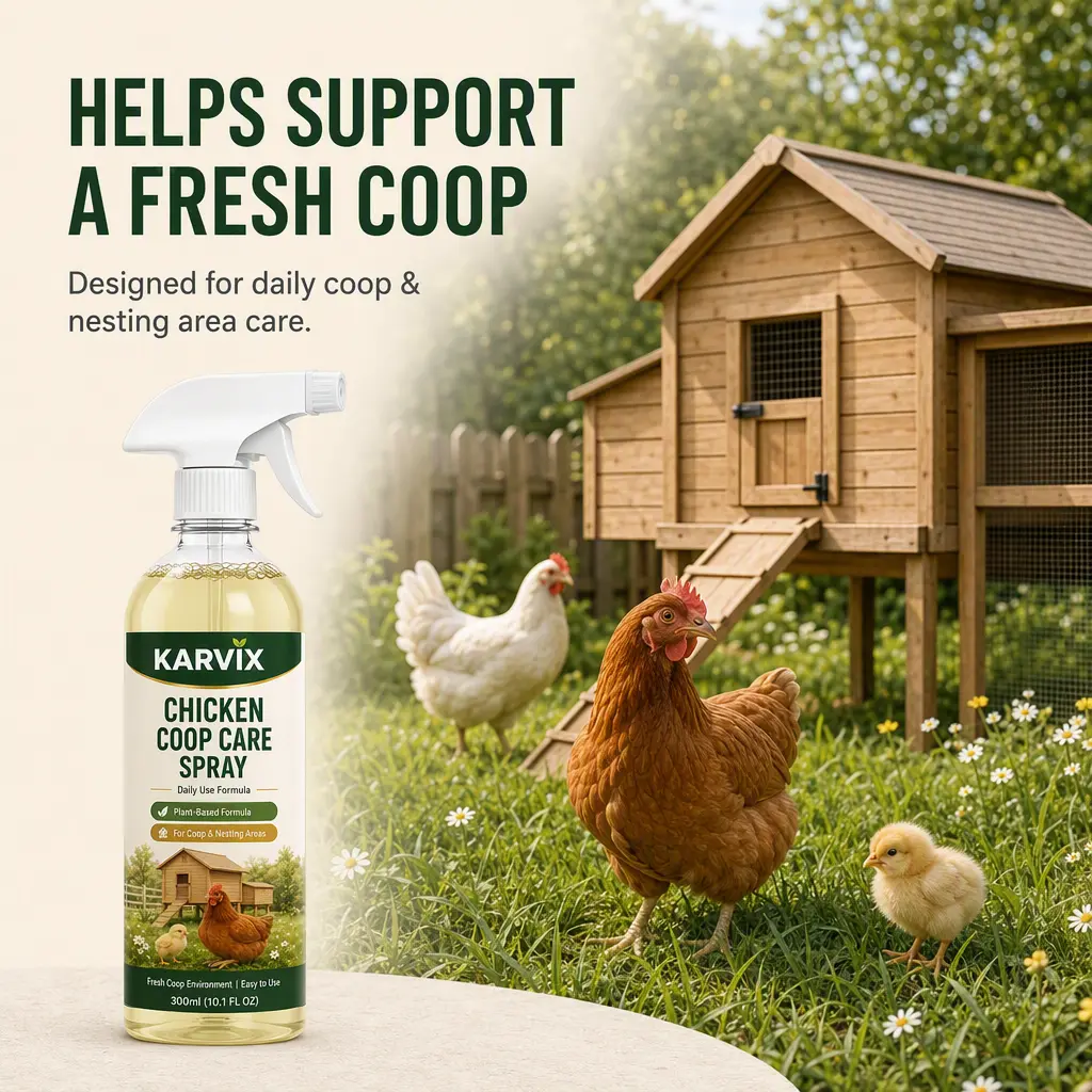 Chicken Coop Care Spray for Mites Lice Ticks Fleas and Flies  Safe for Use On Chickens and No Egg Removal Needed Indoor-Outdoor Pest Control Pesticides Spray