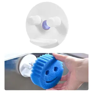 Multi-Piece Sponge Storage Rack for Scrub Daddy Mommy Sponges, Bathroom Kitchen Sink Organizer with Suction Cups, Dishwasher Safe, Home Organizers, Bathroom Organizing Accessories