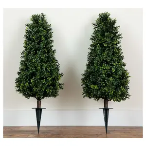 Nearly Natural UV Resistant 36" Faux Boxwood Plant - Set of 2