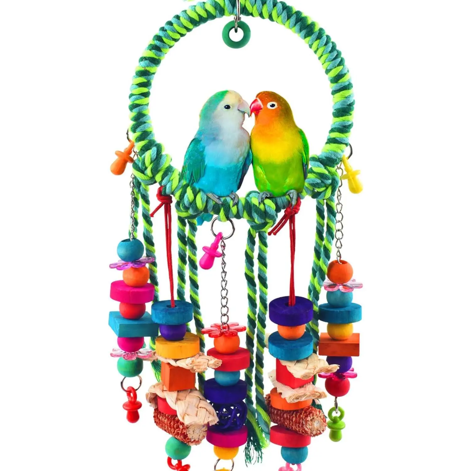 Bird toys, parrot swings, parrot perches, budgie chewing toys, suitable for lovebirds, budgies, finches, parrots, canaries, and parakeets