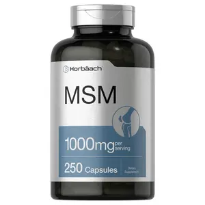 Horbäach MSM Supplement Capsules | 1000mg | 250 Count | Non-GMO and Gluten Free Formula | Methylsulfonylmethane
