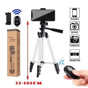 Tripods for Phone Lightweight Camera Tripod Stand with Bluetooth Selfie Remote Phone Holder Video Photography for Iphone Xiaomi AILEHKUO