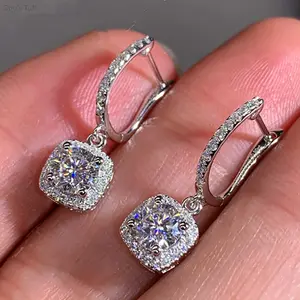 Women's Micro Pave Cubic Zirconia Huggie Ear Buckles, Elegant European All-Match Costume Jewelry for Daily, Casual & Party Wear