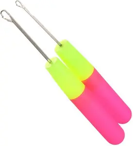 QVR 1Pcs Latch Hook Tool, Latch Hook Crochet Needle for Micro Braids, Hair Extension, Feather and Carpet Durable